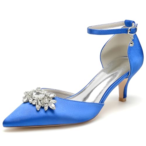 Frauen Hochzeitsschuhe, Braut Schuhe, Braut Schuhe,Royal Blue,37 EU von HCDZF