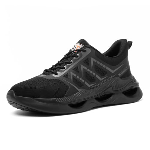 HCDZF Arbeitsschuhe Herren Damen Sicherheitsschuhe Leichte Stahlkappenschuhe Atmungsaktive Anti-Smashing Komfort,Schwarz,38 EU HCDZF Arbeitsschuhe Herren Damen Sicherheitsschuhe Leichte Stahlkappenschuhe Atmungsaktive Anti-Smashing Komfort,Schwarz,38 EU von HCDZF
