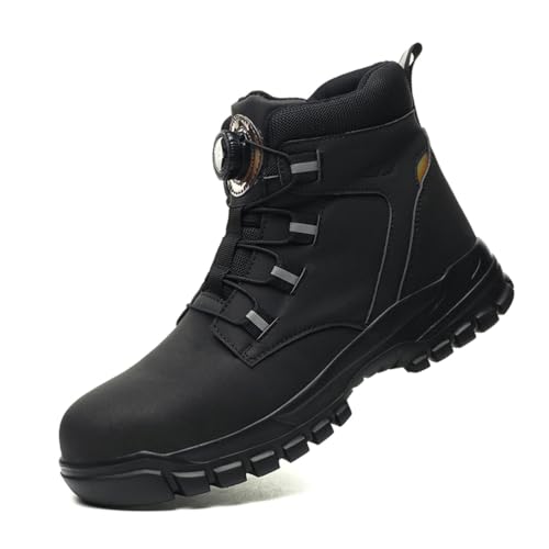 HCDZF Arbeitsstiefel Herren Stahlkappenschuhe Sicherheitsstiefel Pannensichere Schutzschuhe Wasserdicht,Schwarz,48 EU HCDZF Arbeitsstiefel Herren Stahlkappenschuhe Sicherheitsstiefel Pannensichere Schutzschuhe Wasserdicht,Schwarz,48 EU von HCDZF