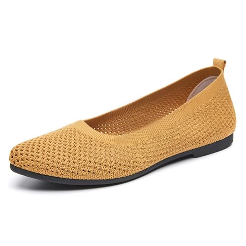 HCDZF Atmungsaktive Loafer für Damen Slip-On Flats Strick Bequeme Wanderschuhe,Gelb,38 EU HCDZF Atmungsaktive Loafer für Damen Slip-On Flats Strick Bequeme Wanderschuhe,Gelb,38 EU von HCDZF