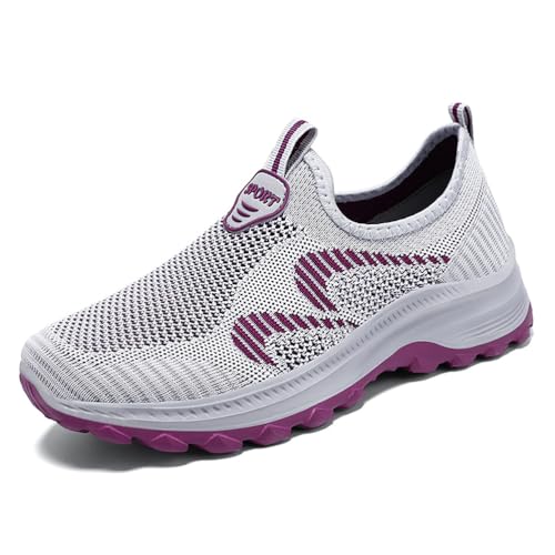 HCDZF Atmungsaktive Mesh-Flats für Frauen Bequeme Slip On Gestrickte Freizeit-Wanderschuhe,Grau,40 EU HCDZF Atmungsaktive Mesh-Flats für Frauen Bequeme Slip On Gestrickte Freizeit-Wanderschuhe,Grau,40 EU von HCDZF