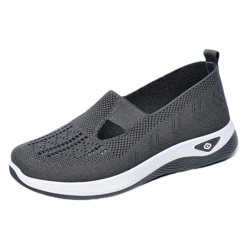 HCDZF Atmungsaktive Strick-Slip-On-Turnschuhe für Damen Leichte Bequeme Wanderschuhe,Dark Gray,41 EU HCDZF Atmungsaktive Strick-Slip-On-Turnschuhe für Damen Leichte Bequeme Wanderschuhe,Dark Gray,41 EU von HCDZF