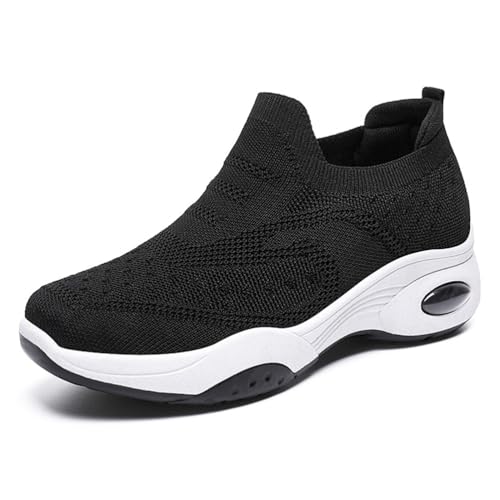 HCDZF Atmungsaktive gestrickte Flache Schuhe für Damen Bequemer Slip On Casual Sneaker Wanderschuhe,Schwarz,35 EU HCDZF Atmungsaktive gestrickte Flache Schuhe für Damen Bequemer Slip On Casual Sneaker Wanderschuhe,Schwarz,35 EU von HCDZF