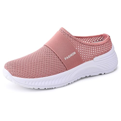 HCDZF Damen Atmungsaktive Mesh Walking Mules Turnschuhe Bequeme Slipper Slippers,Rosa,40 EU HCDZF Damen Atmungsaktive Mesh Walking Mules Turnschuhe Bequeme Slipper Slippers,Rosa,40 EU von HCDZF