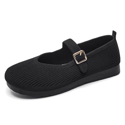 HCDZF Damen Casual Mesh Strick Flach Atmungsaktiv Bequem Leichte Wanderschuhe,Schwarz,36 EU HCDZF Damen Casual Mesh Strick Flach Atmungsaktiv Bequem Leichte Wanderschuhe,Schwarz,36 EU von HCDZF