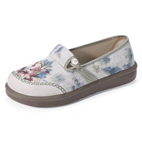 HCDZF Damen Flache Canvas Schuhe Casual Bequeme Loafer Slip-On Wanderschuhe,Grün,37 EU HCDZF Damen Flache Canvas Schuhe Casual Bequeme Loafer Slip-On Wanderschuhe,Grün,37 EU von HCDZF