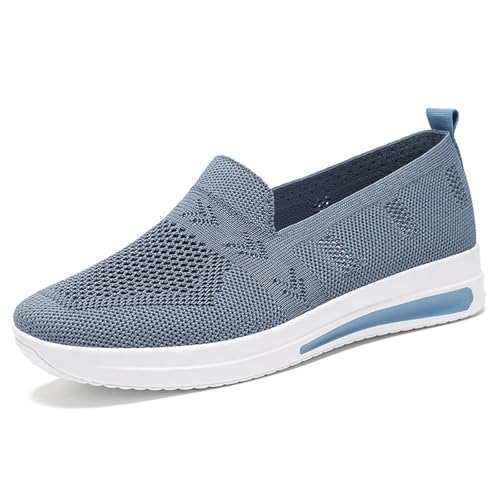 HCDZF Damen Freizeitschuhe Leichte atmungsaktive Strick Mesh Turnschuhe Slip On Wanderschuhe,Dark Blue,40 EU HCDZF Damen Freizeitschuhe Leichte atmungsaktive Strick Mesh Turnschuhe Slip On Wanderschuhe,Dark Blue,40 EU von HCDZF