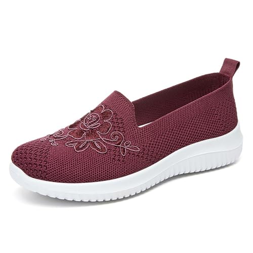 HCDZF Damen Gestrickte Loafer Leichte Atmungsaktive Casual Slip On Wanderschuhe Mesh Flats,Lila,39 EU HCDZF Damen Gestrickte Loafer Leichte Atmungsaktive Casual Slip On Wanderschuhe Mesh Flats,Lila,39 EU von HCDZF