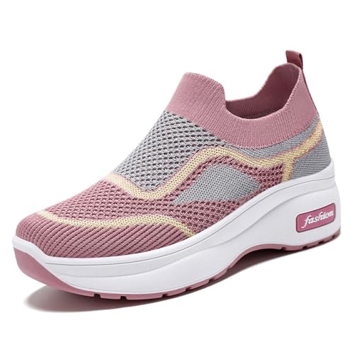 HCDZF Damen Mesh Atmungsaktive Freizeit Turnschuhe Stricken Slip On Bequeme Wanderschuhe,Rosa,38 EU HCDZF Damen Mesh Atmungsaktive Freizeit Turnschuhe Stricken Slip On Bequeme Wanderschuhe,Rosa,38 EU von HCDZF