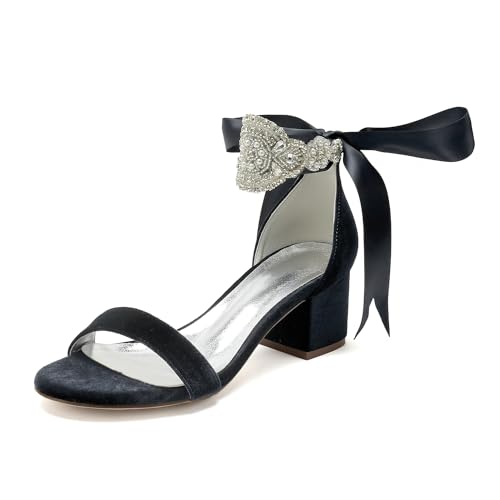 HCDZF Damen Sandalen, Offene Zehen, Party Hochzeit Abend,Schwarz,36 EU von HCDZF