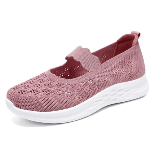 HCDZF Damen Slip On Gestricktes Mesh Atmungsaktive Freizeitschuhe Walking Flats Loafer,Rosa,40 EU HCDZF Damen Slip On Gestricktes Mesh Atmungsaktive Freizeitschuhe Walking Flats Loafer,Rosa,40 EU von HCDZF