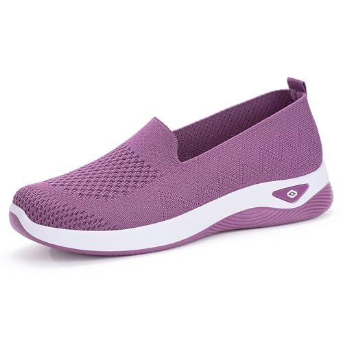 HCDZF Damen Slip-On Wanderschuhe Atmungsaktives Mesh Bequeme Freizeitschuhe,Lila,39 EU HCDZF Damen Slip-On Wanderschuhe Atmungsaktives Mesh Bequeme Freizeitschuhe,Lila,39 EU von HCDZF