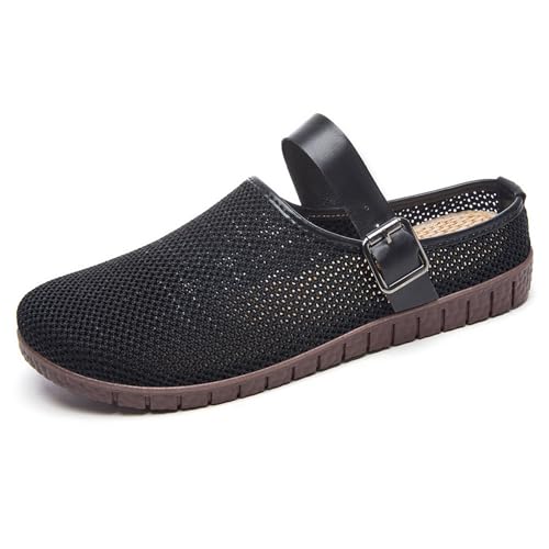 HCDZF Damen Sommer Hausschuhe Atmungsaktiv Casual Halbschlupf Schuhe Bequeme Sandalen,Schwarz,40 EU HCDZF Damen Sommer Hausschuhe Atmungsaktiv Casual Halbschlupf Schuhe Bequeme Sandalen,Schwarz,40 EU von HCDZF