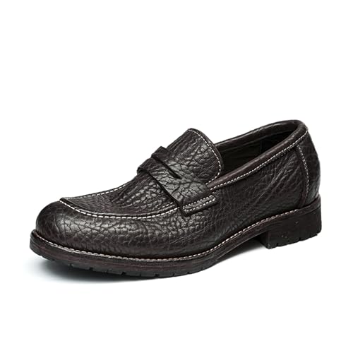 HCDZF Herren Casual Business Schuhe Leder Lokassins Mokassins Mode Party Hochzeit Schuhe,Kaffee,37 EU von HCDZF