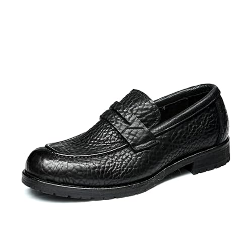 HCDZF Herren Casual Business Schuhe Leder Lokassins Mokassins Mode Party Hochzeit Schuhe,Schwarz,41.5 EU von HCDZF
