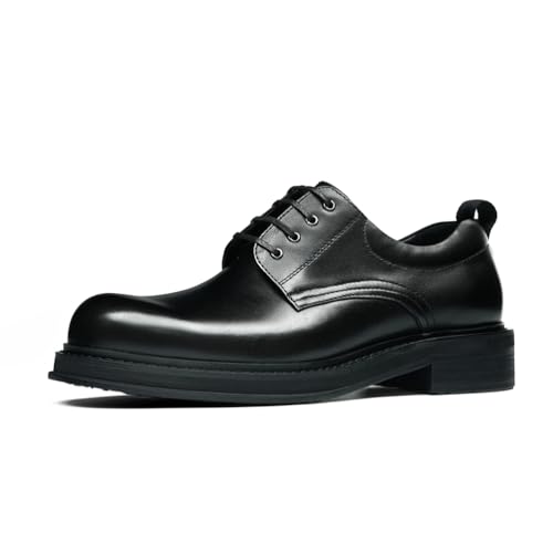 HCDZF Herren Casual Leder Schnürung Oxfords Retro Hochzeit Business Kleid Schuhe,Schwarz,40 EU von HCDZF
