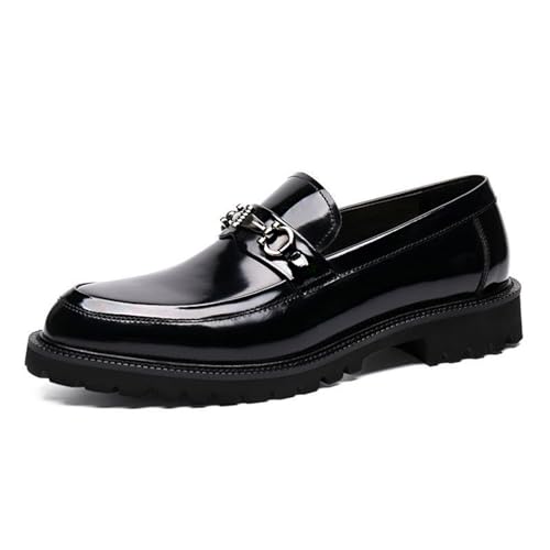 HCDZF Herren Elegant Mokassins Komfort Fahrschuhe Stilvoll Loafers Business Schuhe,Schwarz,40 EU von HCDZF