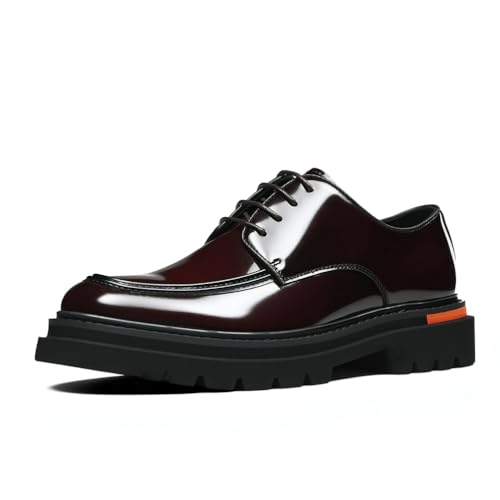 HCDZF Herren Freizeitkleid Oxfords Schuhe Business Formal Derby Schuhe,Braun,45 EU von HCDZF
