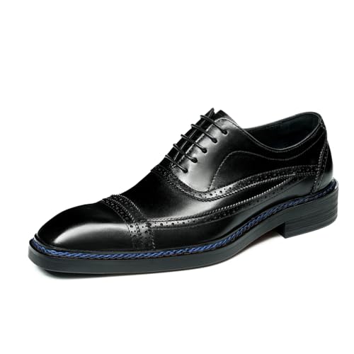 HCDZF Herren Freizeitkleid Oxfords Schuhe Business Formal Derby Schuhe,Schwarz,41 EU von HCDZF