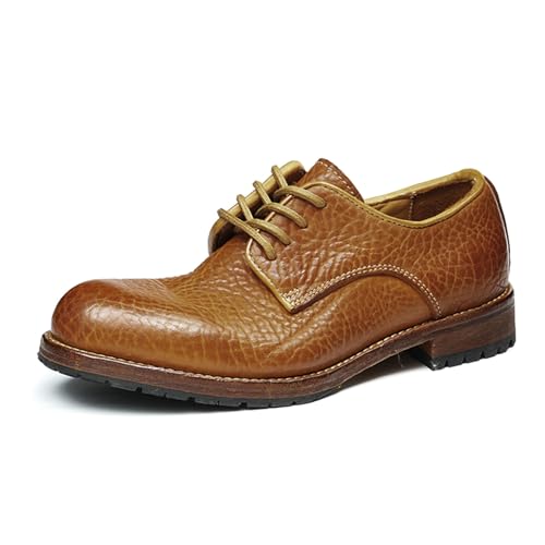 HCDZF Herren Oxford Business Schuhe Elegante Herren Anzugschuhe Schnürhalbschuhe,Braun,42.5 EU von HCDZF