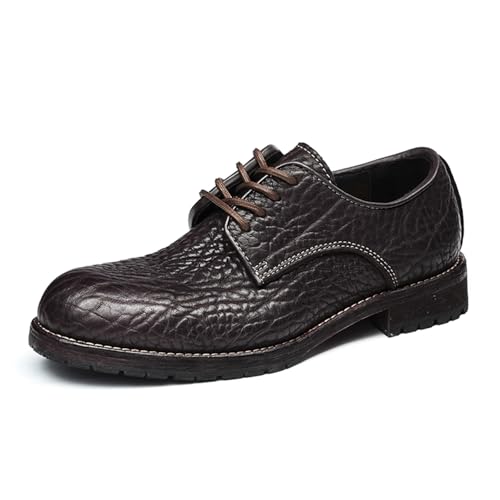 HCDZF Herren Oxford Business Schuhe Elegante Herren Anzugschuhe Schnürhalbschuhe,Kaffee,41.5 EU von HCDZF