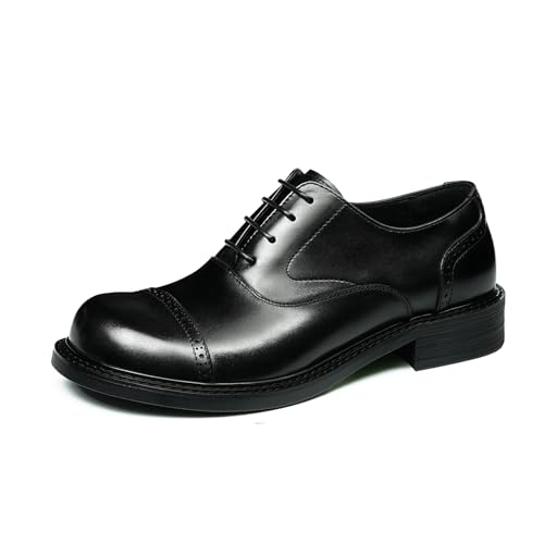 HCDZF Herren Schnürkleid Schuhe Business Leder Hochzeitsschuhe,Schwarz,46 EU von HCDZF