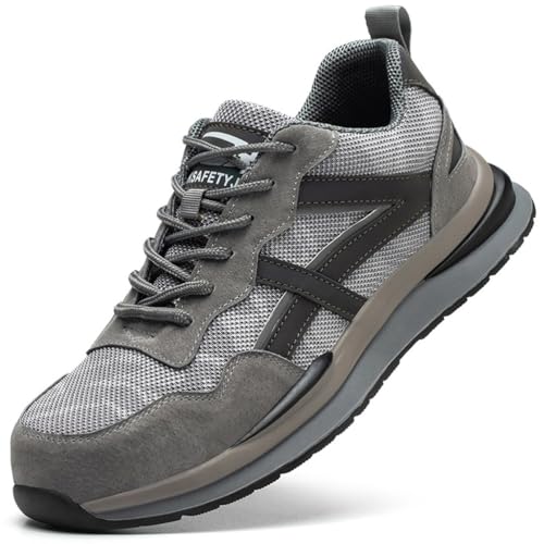 HCDZF Sicherheitsschuhe Männer Stahlkappe Anti-Smash Männer Arbeitsschuhe Turnschuhe Leichte pannensichere Schuhe,Grau,41 EU HCDZF Sicherheitsschuhe Männer Stahlkappe Anti-Smash Männer Arbeitsschuhe Turnschuhe Leichte pannensichere Schuhe,Grau,41 EU von HCDZF