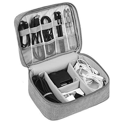 HCFGS Elektronische Tasche - Elektronik zubehör organisator Tasche Ladegerät Ebike - universal travel Kabel Organizer Tasche（grau） von HCFGS