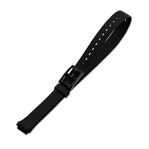 HCHAJSEH CAREG Langes Silikonbanduhr Zubehör Frauen KINDERS Armband Kompatibel mit Swatch Pin Schnalle 12mm Sport Wasserdichte Gurtuhr Durable(LB170) von HCHAJSEH