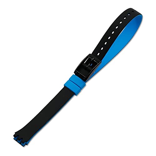 HCHAJSEH CAREG Langes Silikonbanduhr Zubehör Frauen KINDERS Armband Kompatibel mit Swatch Pin Schnalle 12mm Sport Wasserdichte Gurtuhr Durable(LB179) von HCHAJSEH