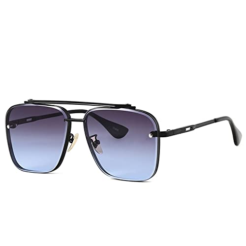 Fashion Classic Style Gradient Sonnenbrille Coole Herren Vintage Design Sonnenbrille Oculos De Sol, C10 Schwarz Grau, Blau, UV400 von HCHES