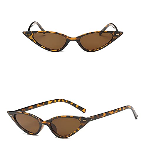 HCHES Cat Eye Sonnenbrille Frau Designer Luxus Sonnenbrille für Leopard Small Shades Female Lady, 2, Einheitsgröße von HCHES