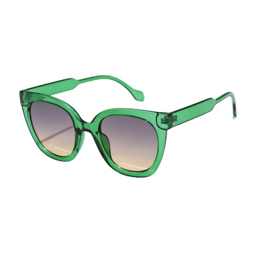 HCHES Frauen Cat Eye Vintage Sonnenbrille Retro Gradient Sonnenbrille Weibliche Dame Brille Cateye Brillen, grün, Einheitsgröße von HCHES
