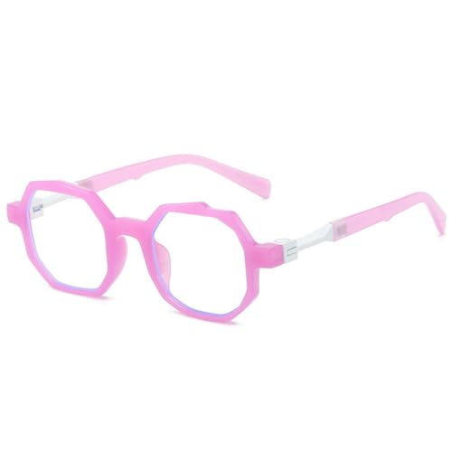 HCHES Kleine quadratische Polygon-unregelmäßige Sonnenbrille für Damen, klare Farbverlaufstöne, UV400, Herren-Punk-Sonnenbrille, lila klar, Einheitsgröße von HCHES