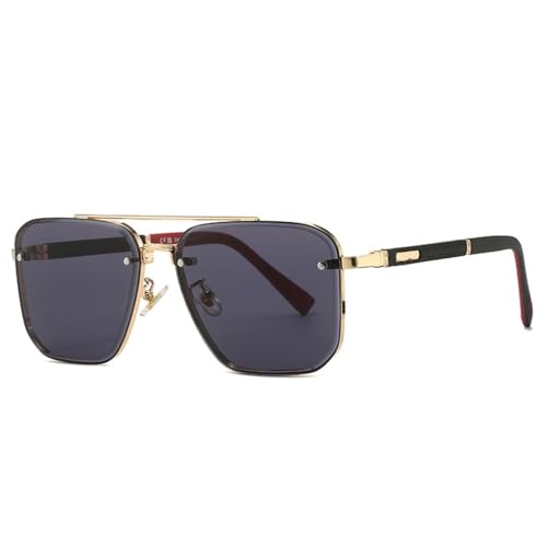 HCHES Quadratische Sonnenbrille für Männer, Vintage-UV400-Sonnenbrille, Damen-Sonnenbrille, Retro-Homosexuell, Lunette, C4, Einheitsgröße von HCHES