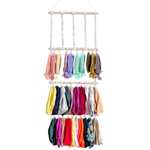 HCHZSH123 Haarspangen Aufbewahrung，Haarklammer Aufbewahrung für Damen und Mädchen,Handgewebter Hängender Haarspangen Organizer（Haarnadeln nicht enthalten） (E) von HCHZSH123