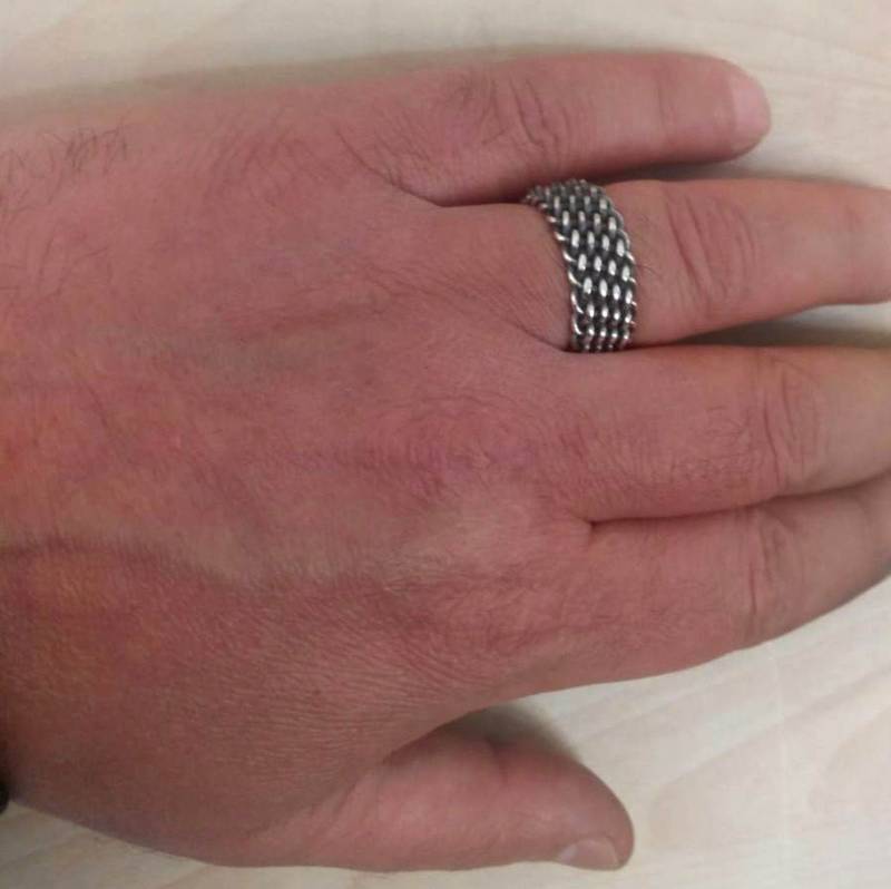 Geflochtener Silberring, Ehering, Wikinger Ring, Eternity Daumenring, Boho Toe Ring von HCIJewelry