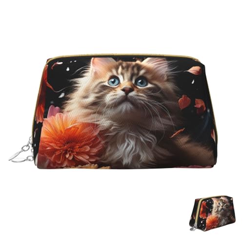 HCLYvexiria Kosmetiktasche, Reise-Make-up-Tasche, wasserdicht, tragbar, weit geöffnet, Zitronen und Schmetterlinge, Make-up-Organizer, große Kapazität, Reißverschluss-Tasche, Kulturbeutel für Damen, von HCLYvexiria