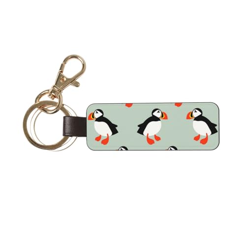 HCMuxisen Papageientaucher, Seevogel, Muster, PU-Leder-Schlüsselanhänger, Schlüsselanhänger, Schlüsselring, 1 Stück HCMuxisen Papageientaucher, Seevogel, Muster, PU-Leder-Schlüsselanhänger, Schlüsselanhänger, Schlüsselring, 1 Stück von HCMuxisen