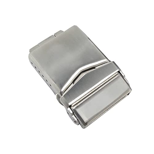 HCPGBGLBTF 22mm 20mm 18mm. PVD Edelstahl Watch Schnalle fester doppelter Druckknopf Faltenuhr Schnalle Schmetterlingsbereitstellung Verschlussschließe Schnalle Tischschnalle(Steel-18MM) von HCPGBGLBTF