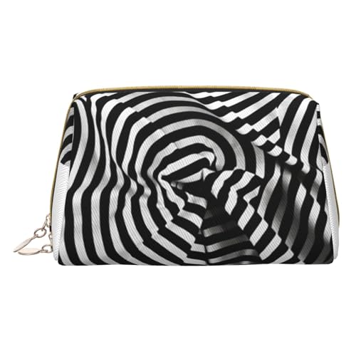 HCVXBSA Reise-Make-up-Tasche, Geschenk für Frauen, PVC-Leder-Kosmetiktasche, Kulturbeutel, tragbare breite offene Tasche, Reise-Kosmetiktasche mit Trennwand, Weiss/opulenter Garten, Einheitsgröße von HCVXBSA