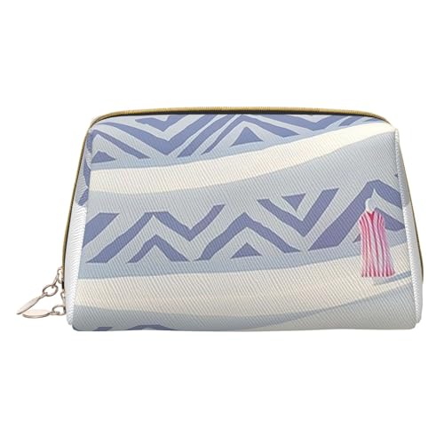 HCVXBSA Reise-Make-up-Tasche, Geschenk für Frauen, PVC-Leder-Kosmetiktasche, Kulturbeutel, tragbare breite offene Tasche, Reise-Kosmetiktasche mit Trennwand, Weiss/opulenter Garten, Einheitsgröße von HCVXBSA