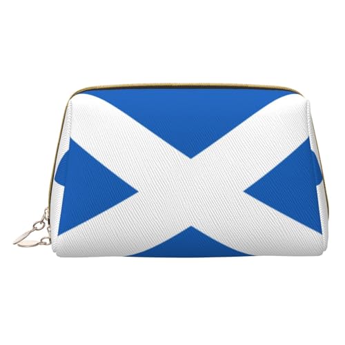 HCVXBSA Reise-Make-up-Tasche, Geschenk für Frauen, PVC-Leder-Kosmetiktasche, Kulturbeutel, tragbare breite offene Tasche, Reise-Kosmetiktasche mit Trennwand, Weiss/opulenter Garten, Einheitsgröße von HCVXBSA