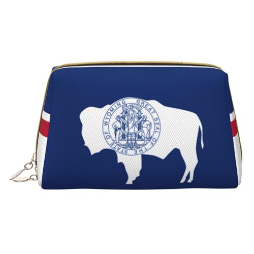 HCVXBSA Reise-Make-up-Tasche, Geschenk für Frauen, PVC-Leder-Kosmetiktasche, Kulturbeutel, tragbare breite offene Tasche, Reise-Kosmetiktasche mit Trennwand, Weiss/opulenter Garten, Einheitsgröße von HCVXBSA