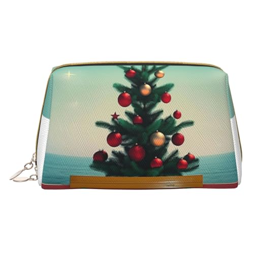 HCVXBSA Reise-Make-up-Tasche, Geschenk für Frauen, PVC-Leder-Kosmetiktasche, Kulturbeutel, tragbare breite offene Tasche, Reise-Kosmetiktasche mit Trennwand, Weiss/opulenter Garten, Einheitsgröße von HCVXBSA