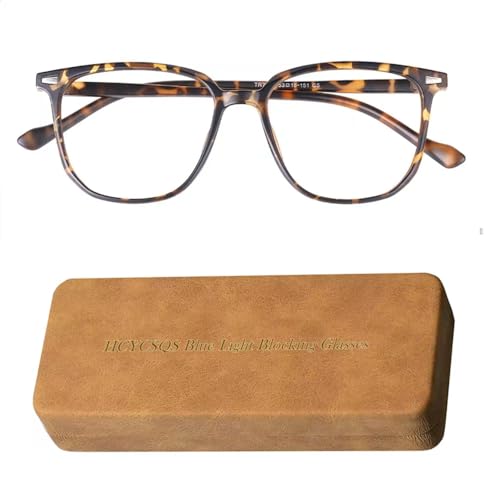 blaulichtfilter brille Blaulichtbrille ohne Sehstärke Damen Herren Superleichte Anti-Müdigkeit Computerbrille Gaming Schutzbrille Blue Light Blocking Glasses von HCYCSQS