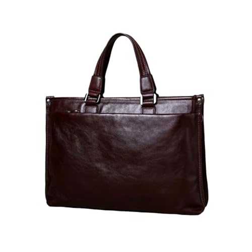 HDAccessory Herren Business Handtaschen Aktentaschen Echtes Leder Laptop Taschen Tragetaschen Messenger Schulter Taschen von HDAccessory
