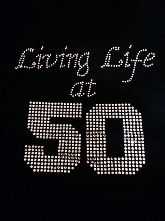 Wohnen Am 50. Geburtstag Verzierte Strass Bling T-Shirts Wohnen Am 50. Geburtstag Verzierte Strass Bling T-Shirts von HDBLING