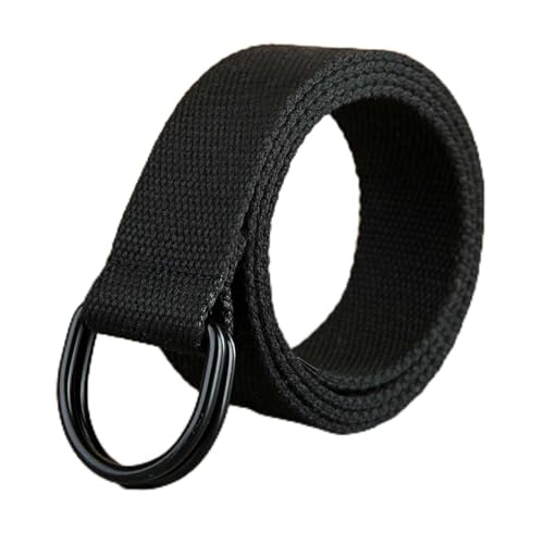 HDDSHJ Gürtel Doppel D-Ringe - 2Er Pack Reine Farbe Canvas Casual Gürtel Für Männer Frauen, Street Simple Style Nylon Hüftgurt Doppelschlaufen D-Ring-Schnalle, Jeans Bund Gürtel Plus Größe 180Cm HDDSHJ Gürtel Doppel D-Ringe - 2Er Pack Reine Farbe Canvas Casual Gürtel Für Männer Frauen, Street Simple Style Nylon Hüftgurt Doppelschlaufen D-Ring-Schnalle, Jeans Bund Gürtel Plus Größe 180Cm von HDDSHJ