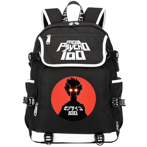 HDFYGBC M-ob Psyc-ho 100 Anime Rücksack Kinder, Grosse Kapazität Schulranzen mit US.B, Schulrucksack für Jungen Mädchen, Schule(Multi 16) von HDFYGBC